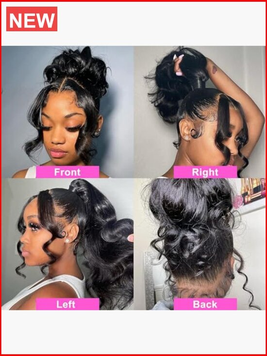 360 HD Transparent Full Lace Frontal Body Wave Human Hair Bleachable Knot 14 main image 4